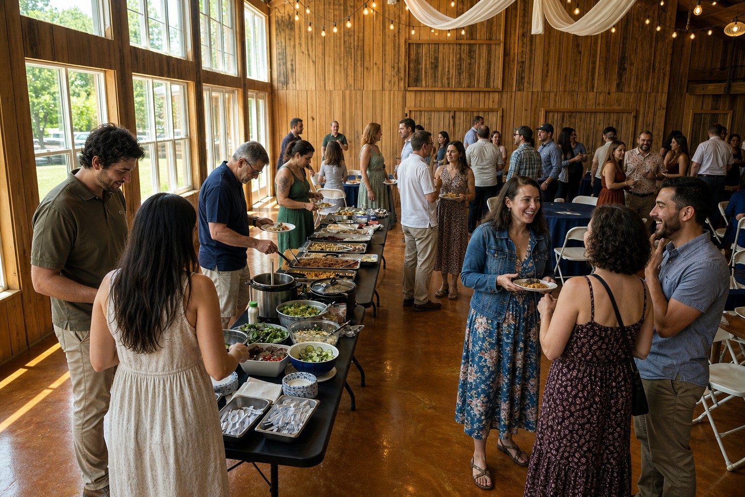 Families gathering together at Refuge Ridge Fellowship
