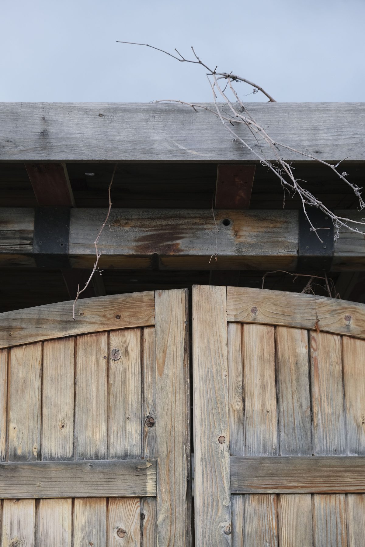 Welcoming barn entrance at Refuge Ridge Fellowship