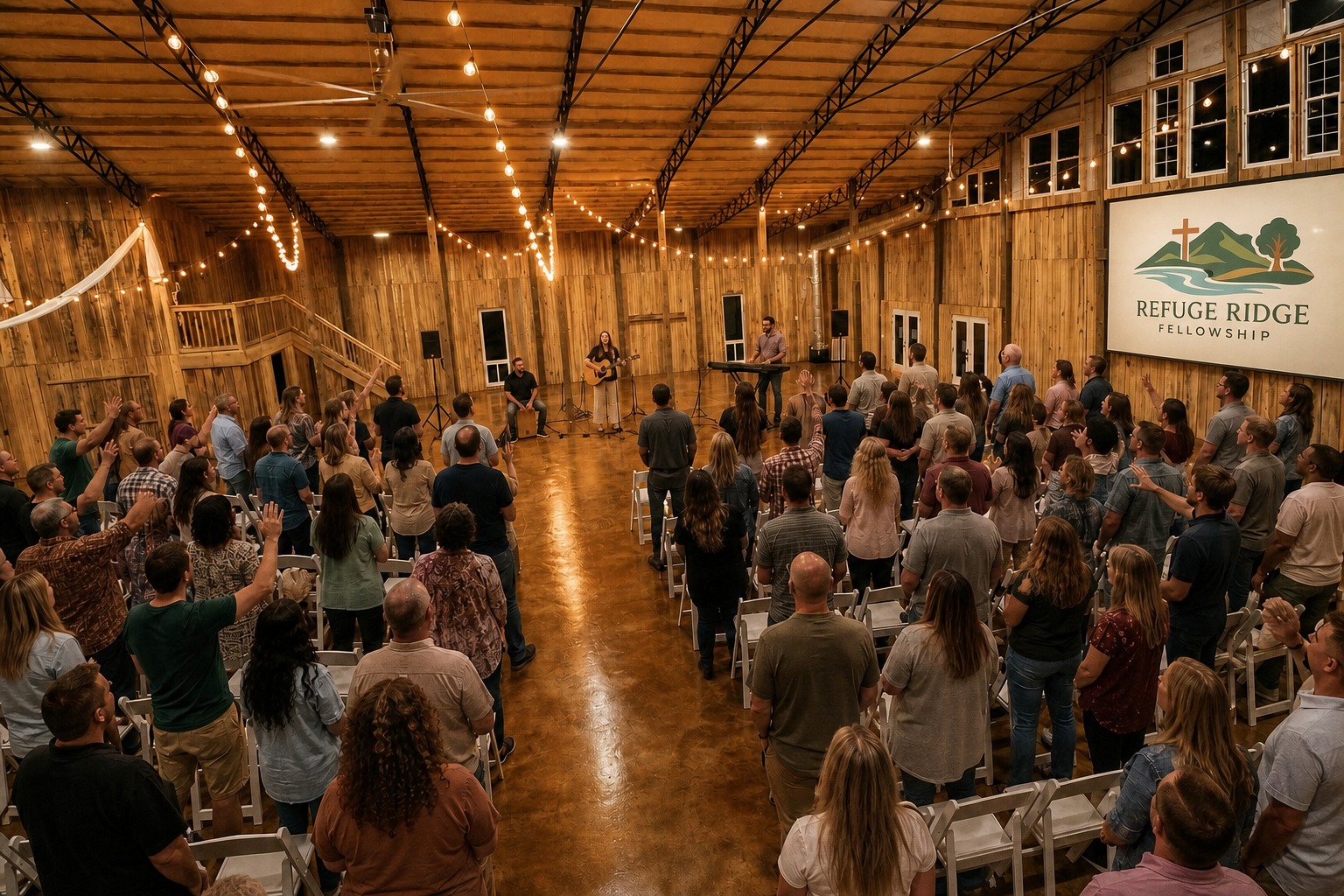 Worship gathering at Refuge Ridge Fellowship